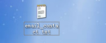 Email contact txt file