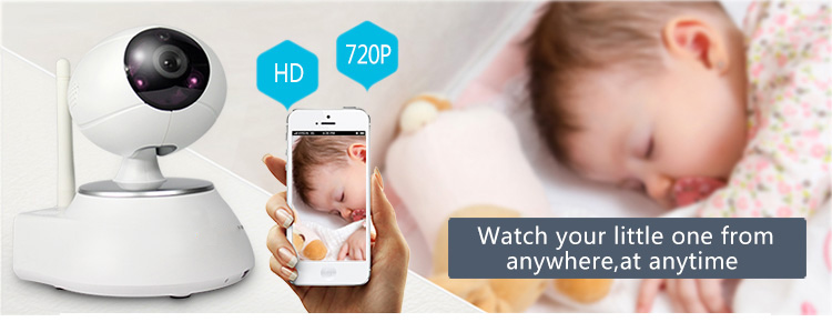 720p WiFi Baby Camera -Erobot, watch your little one from anywhere, anytime.