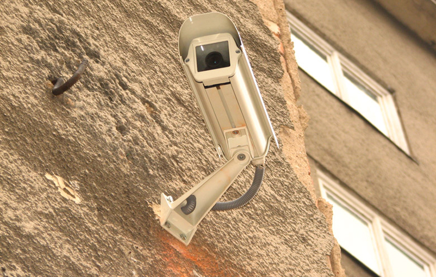 Installed Outdoor Security Camera