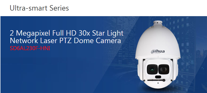 Dahua Star-light Network PTZ Camera SD6AL230F-HNI