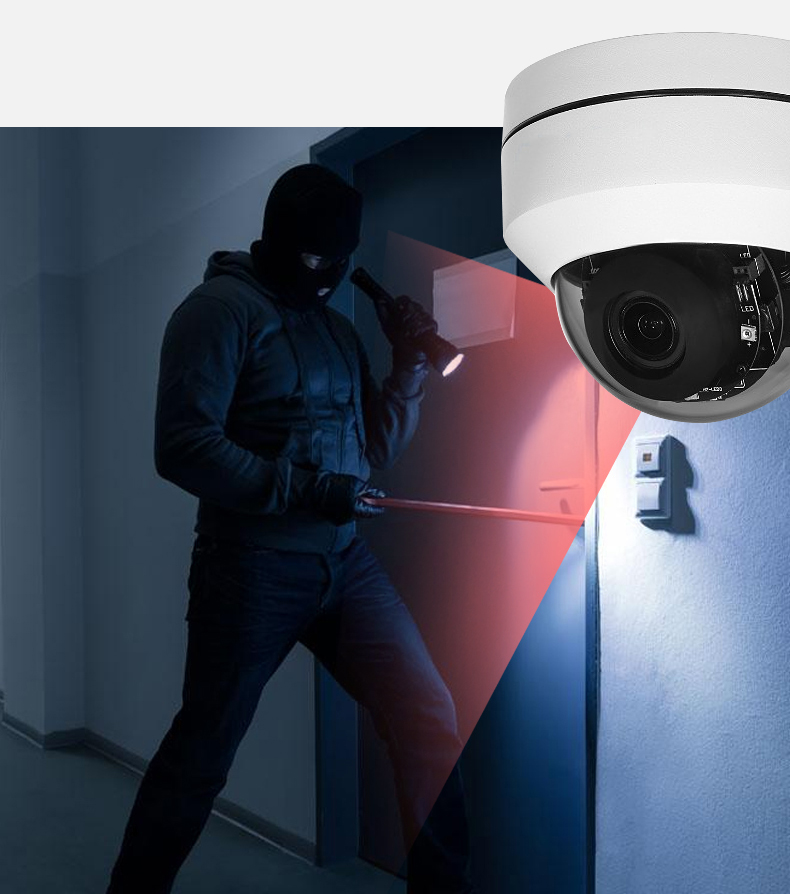 Day&night video surveillance with infrared illumination
