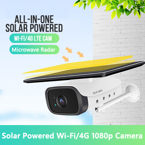 All-in-one solar powered 1080p security camera