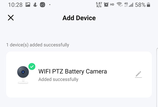 Renaming the camera and assigning it to the room/location