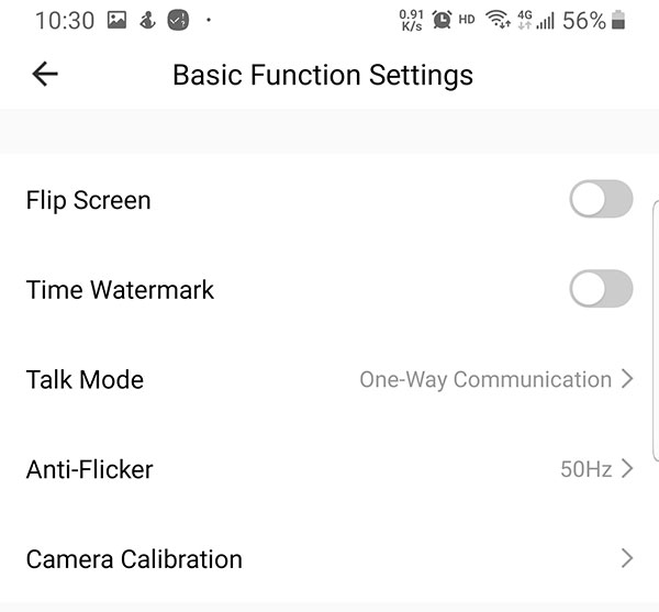 Renaming the camera and assigning it to the room/location