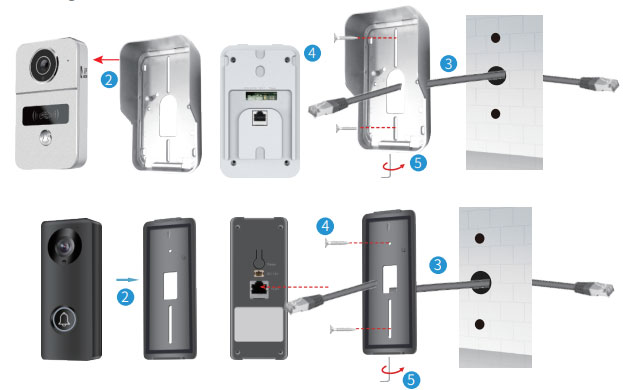 Install the outdoor smart doorbell