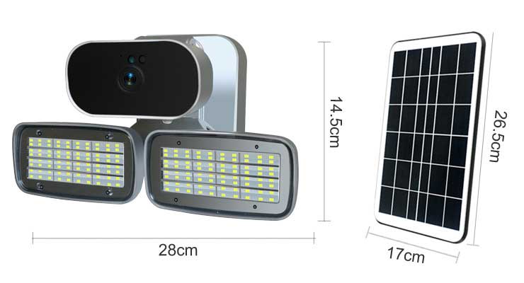 Solar powered floodlight with 1080p camera