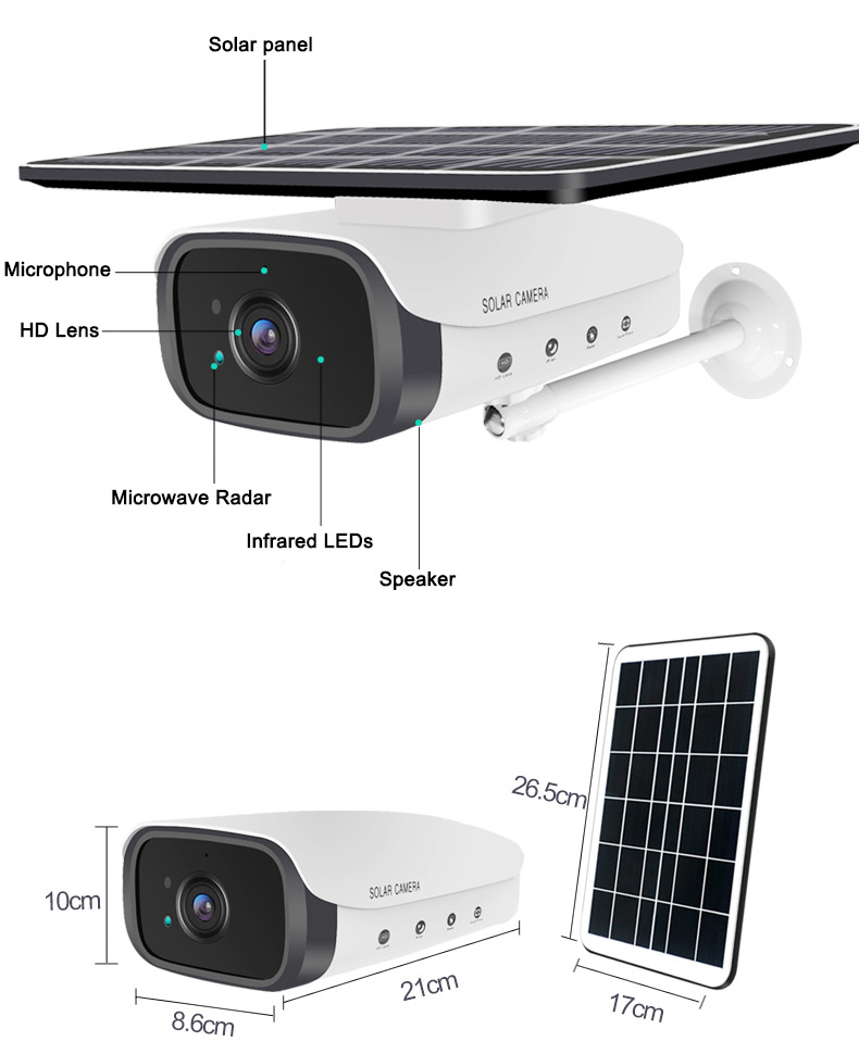 HK-C5 Solar Powered Battery Security Camera