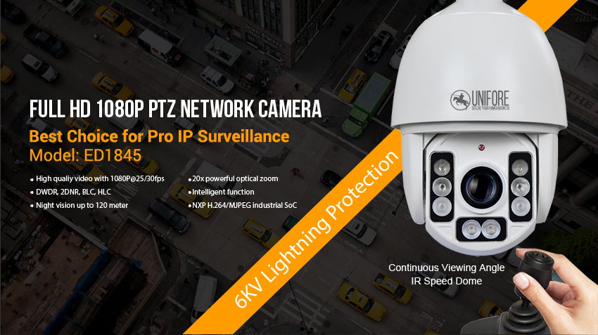 IP PTZ Cameras 1080P with 6KV Lightning Protection
