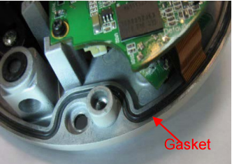 Gasket design on security cameras