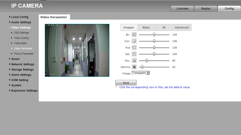 Video Parameter Setting