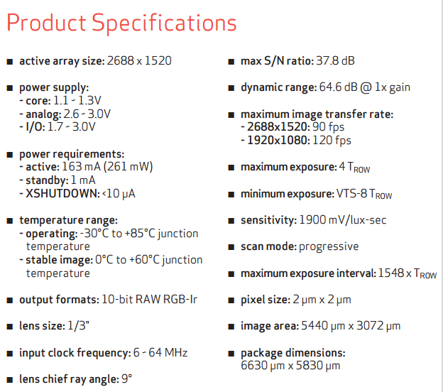 OV4686 Specification