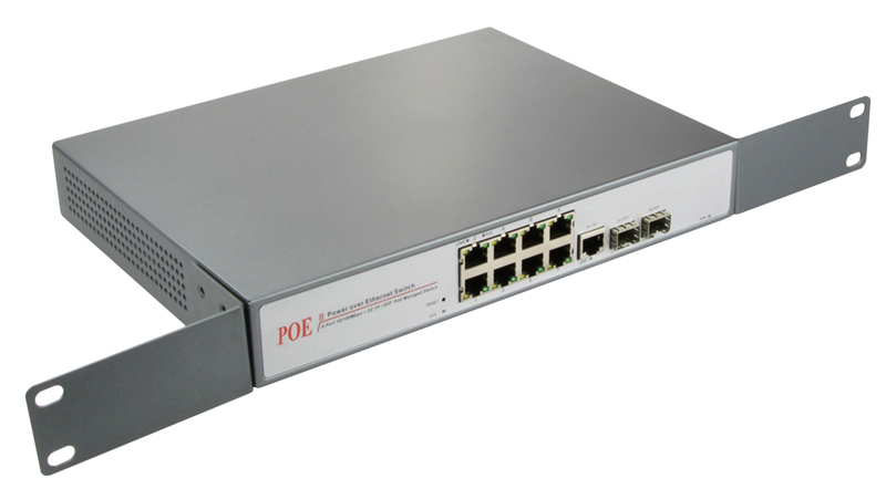 8-port PoE network switch Gigabyte Uplink Ports