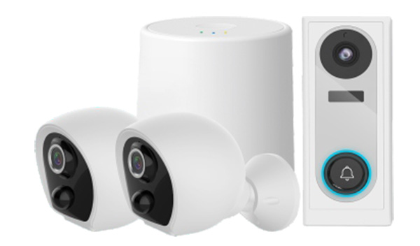 Wire-free Home/Office Camera System with HomeBase and Smart Doorbell