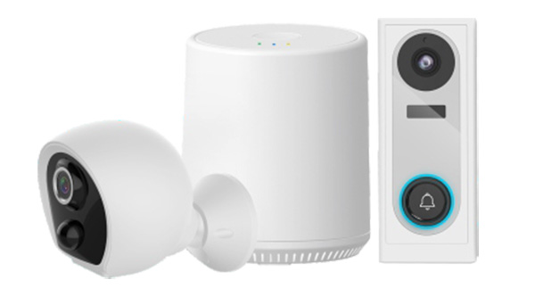 Wire-free Home/Office Camera System with HomeBase and Smart Doorbell